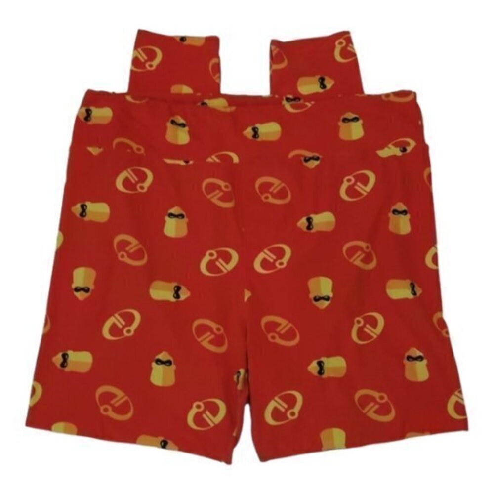 Lularoe DISNEY Incredibles Mr. Incredible Red Leggings Size TC2 18+ EUC #6446